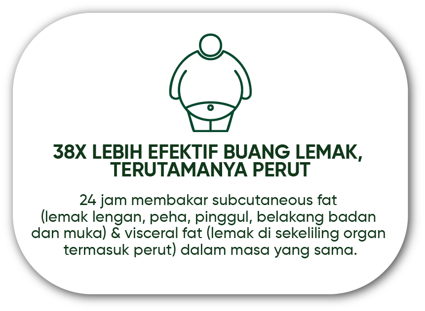 38x lebih efektif membakar lemak